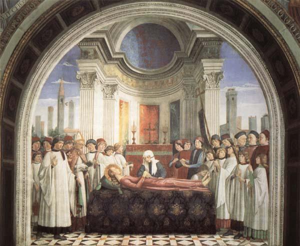 Domenicho Ghirlandaio Totenfeier fur die Hl.Fina oil painting image
